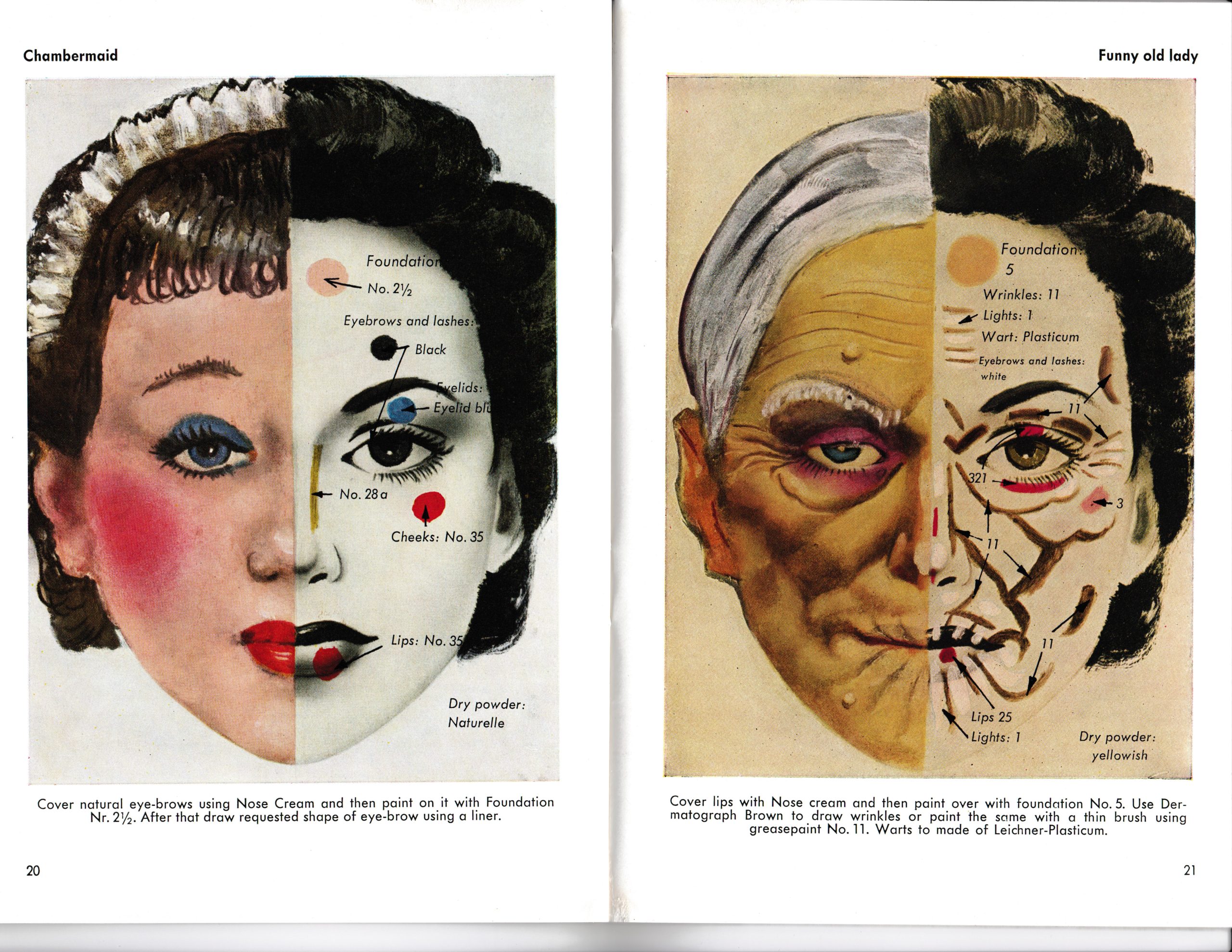 C. 1959 Leichner Stage Makeup With 33 Color Plates